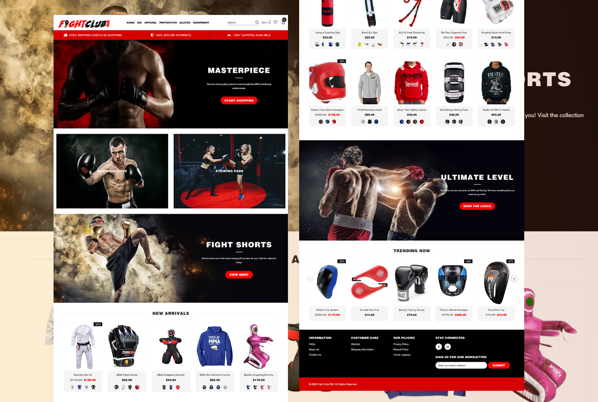 Fight Club MMA | Shopify Store | Dropshipping